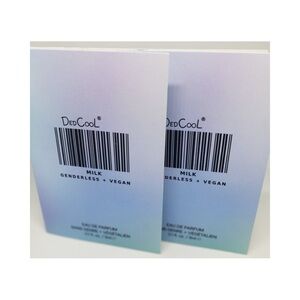 DEDCOOL Milk Eau de Parfum Samples (2) .10 fl oz ea. NEW ON CARD